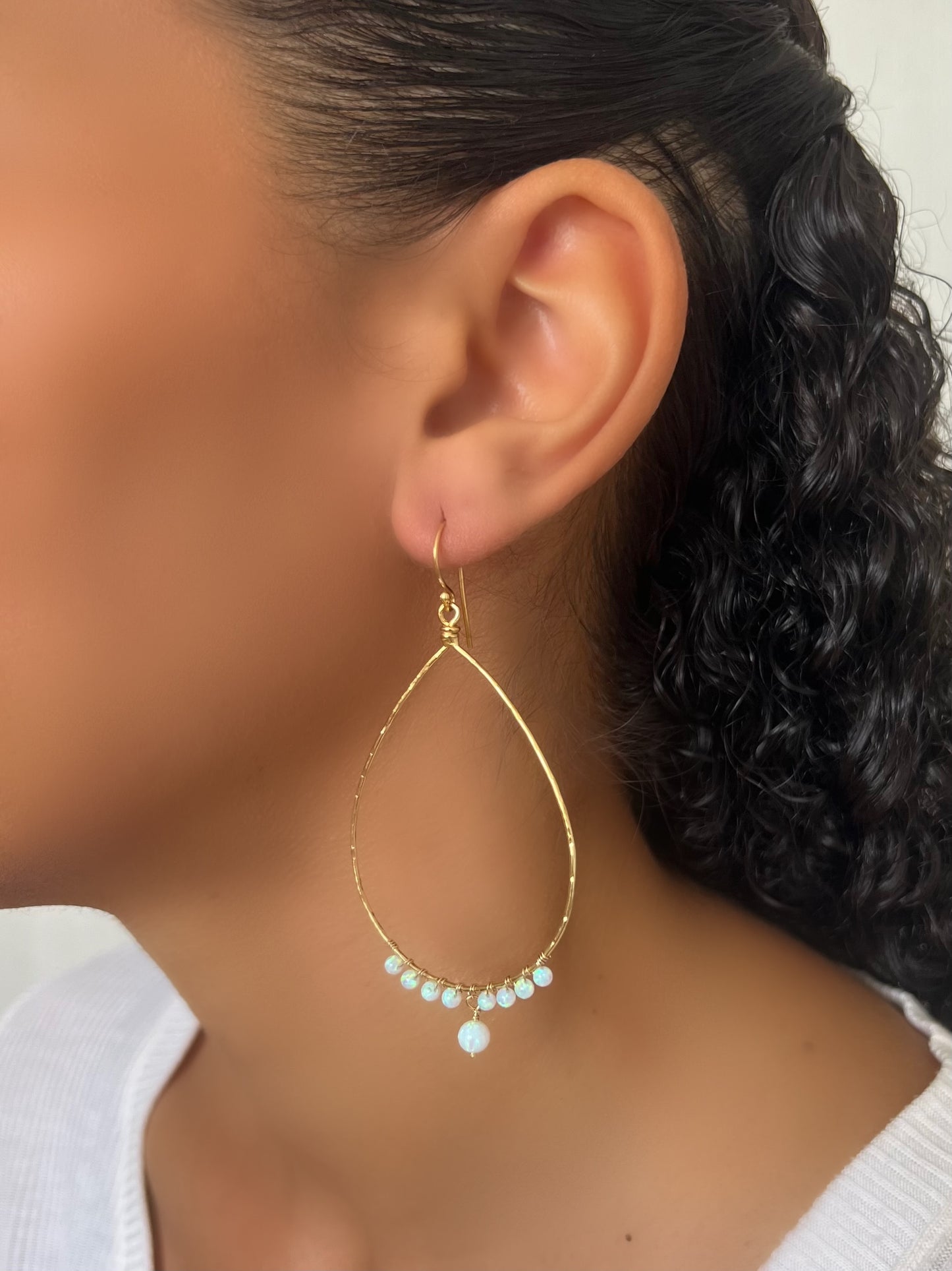 Tropical Opal Hoops