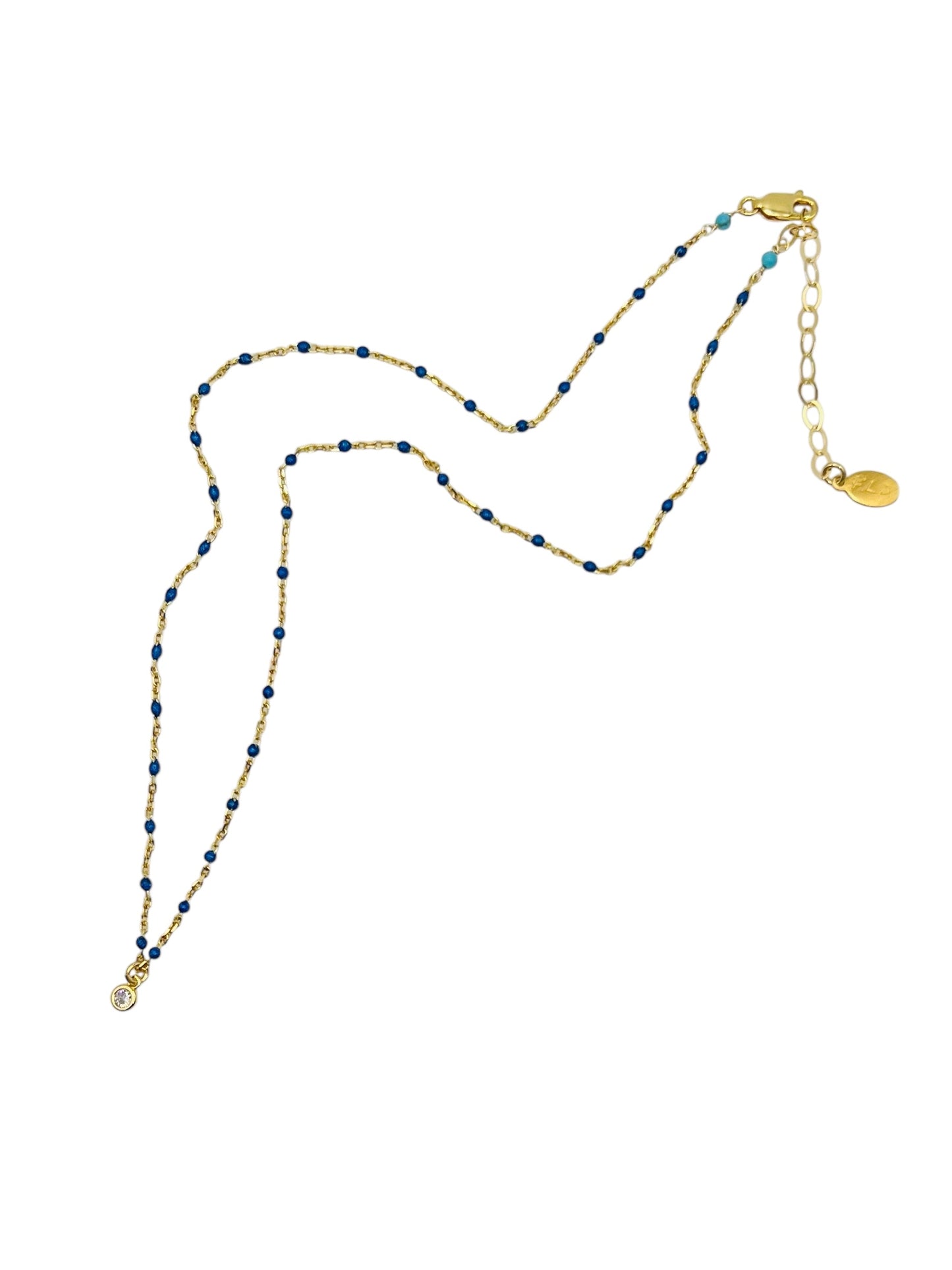 Hand Enameled Gold Chain