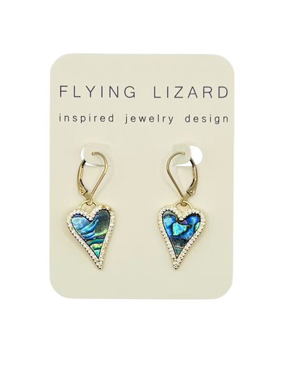 Abalone Heart Earrings