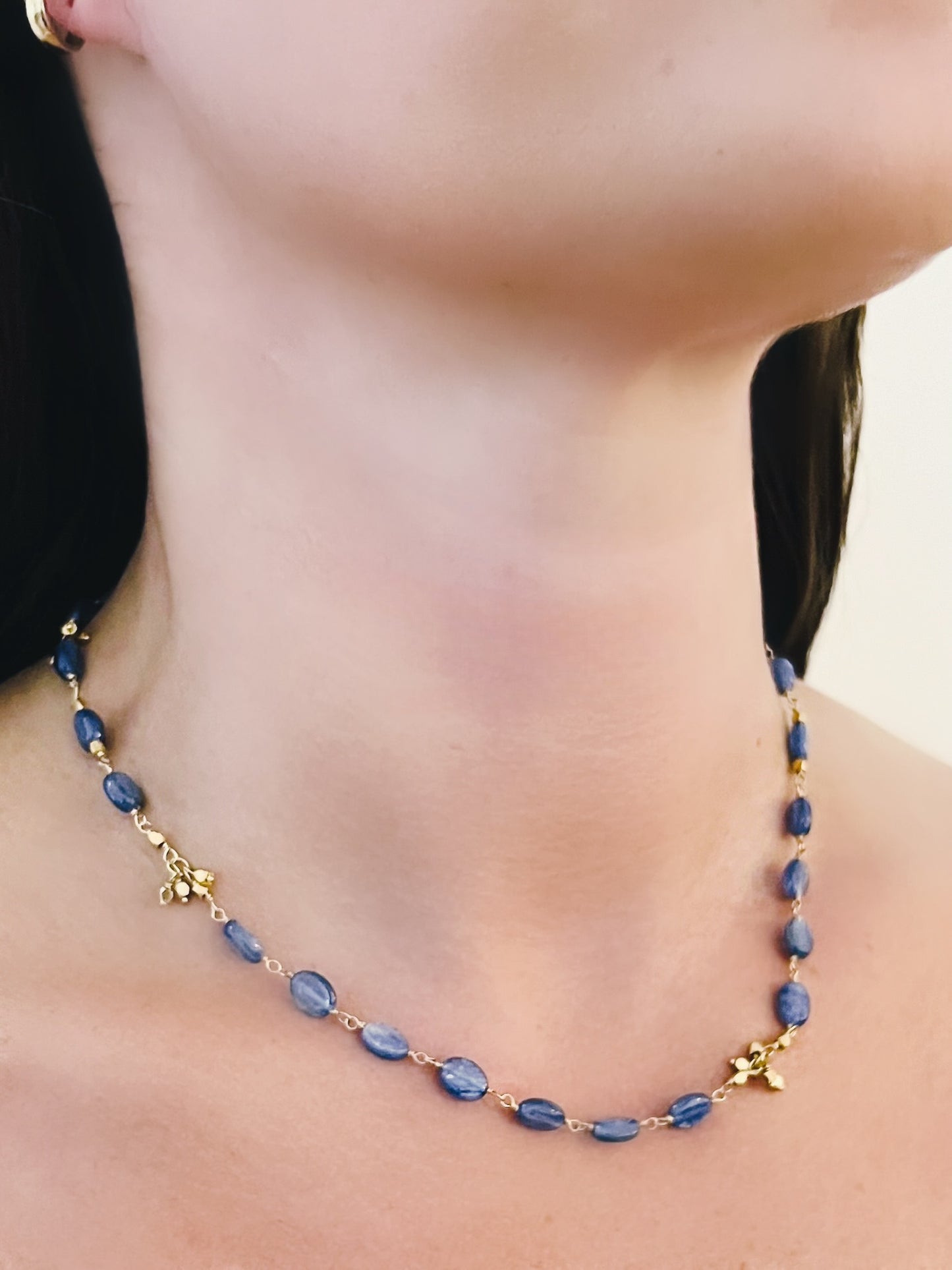 Kyanite Gold Necklace