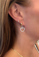 Mini Open Heart Earrings