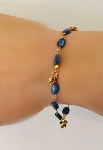 Kyanite Gold Bracelet