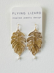 Monstera Leaf Earrings