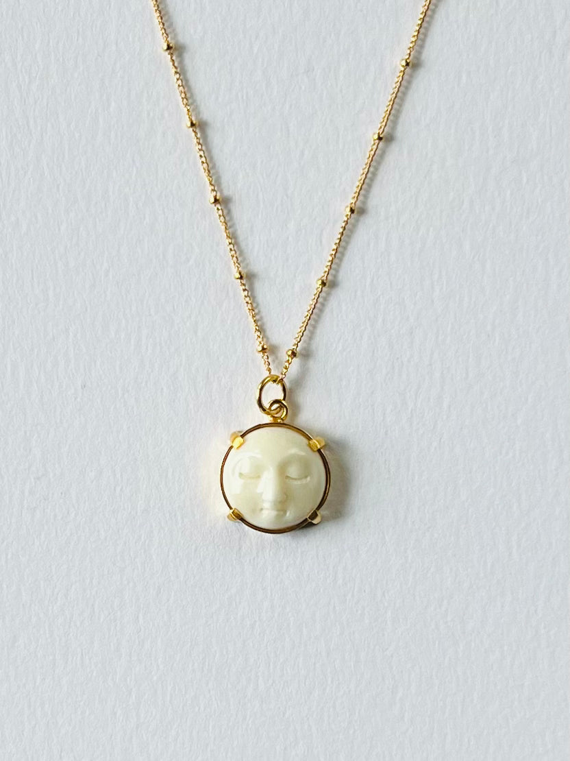 Moon Face Necklace