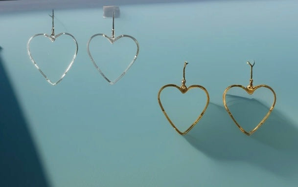 Open Heart Earrings