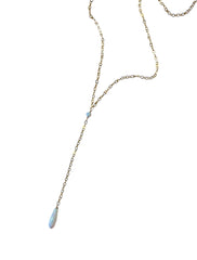 Ocean Opal Gold Lariat