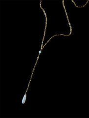 Ocean Opal Gold Lariat