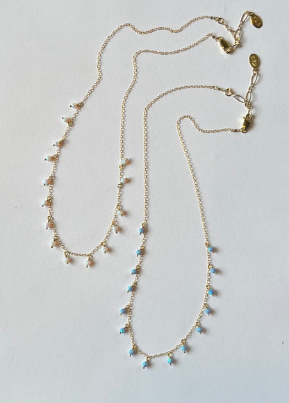 Dainty Opal Collar Necklace