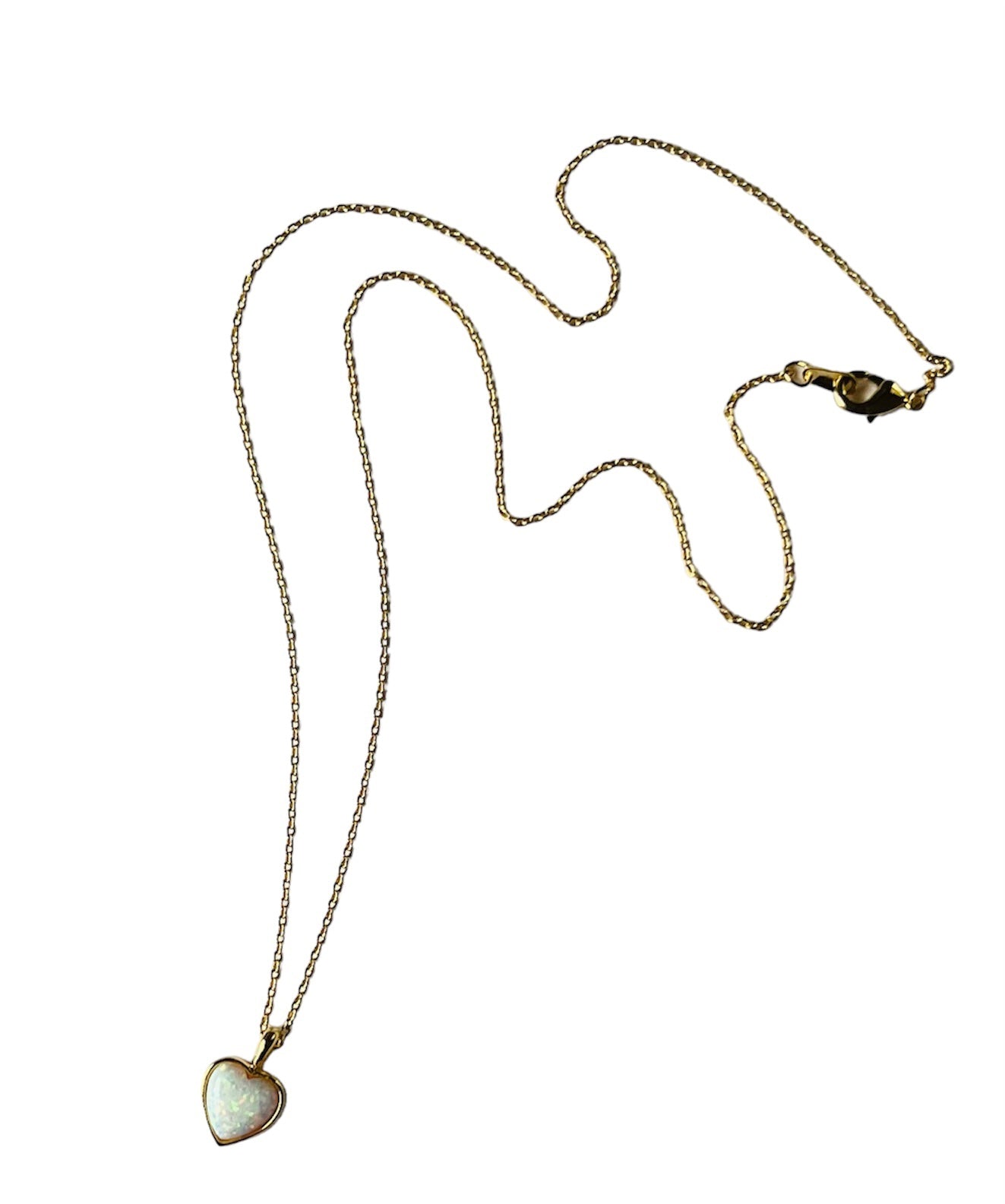 Mini gold Opal Heart Necklace