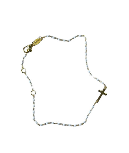 Mini gold Cross bracelet