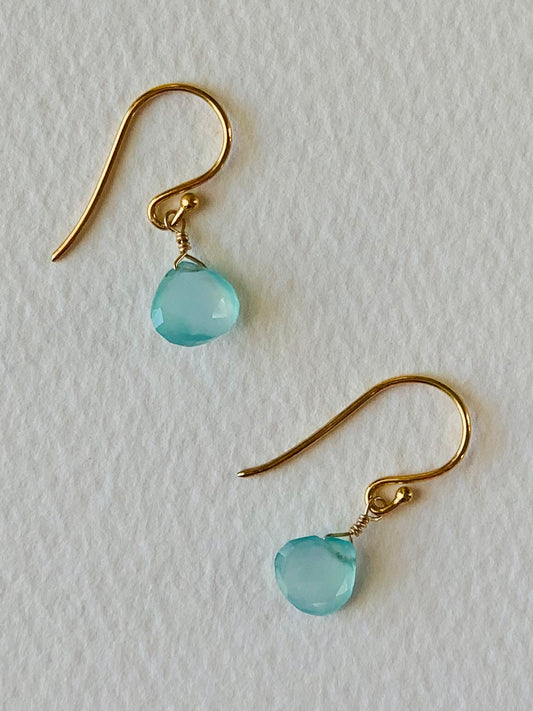 Aqua Chalcedony Earrings