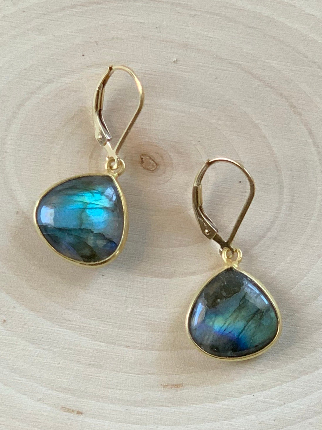 Medium Labradorite Earrings