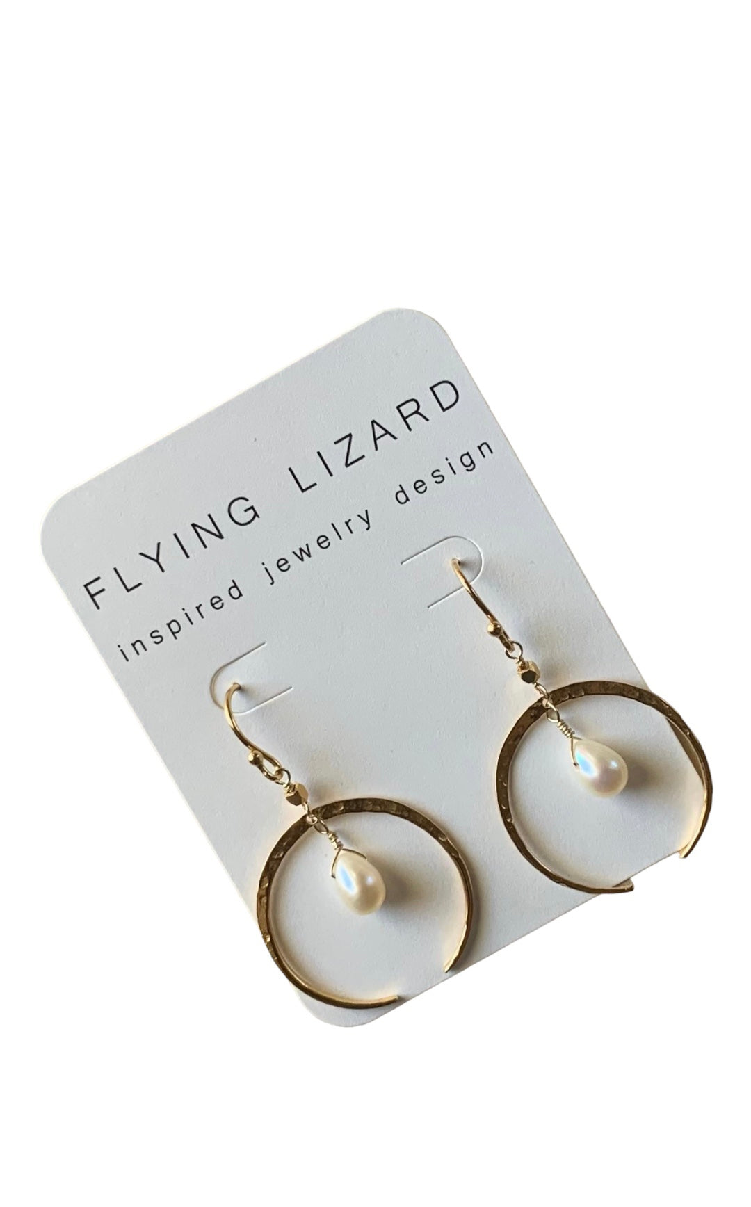 Crescent & Pearl Earrings