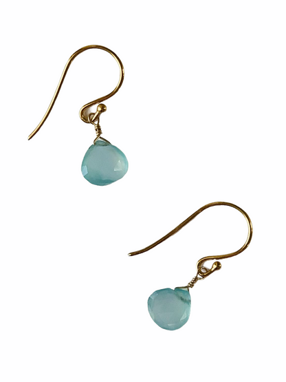 Aqua Chalcedony Earrings