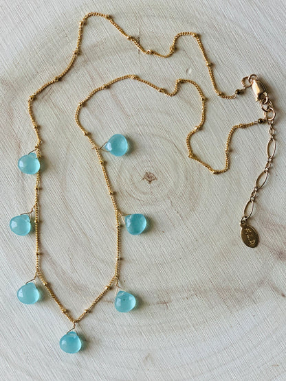 Aqua bleu necklace